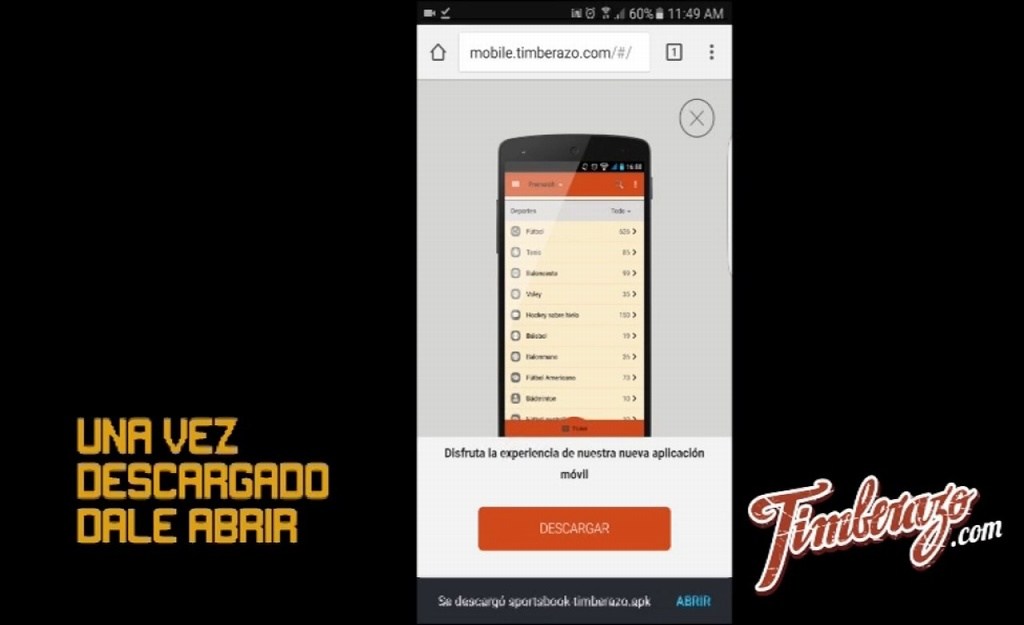 ¿Cómo descargar la app de Timberazo?