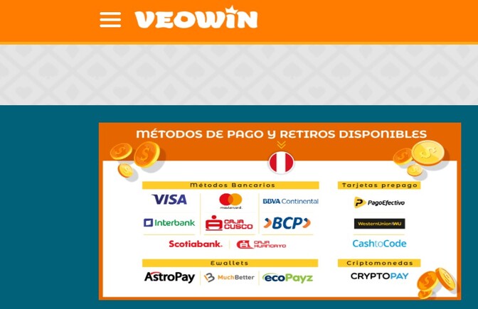 ¿Cómo depositar en VeoWin Perú?